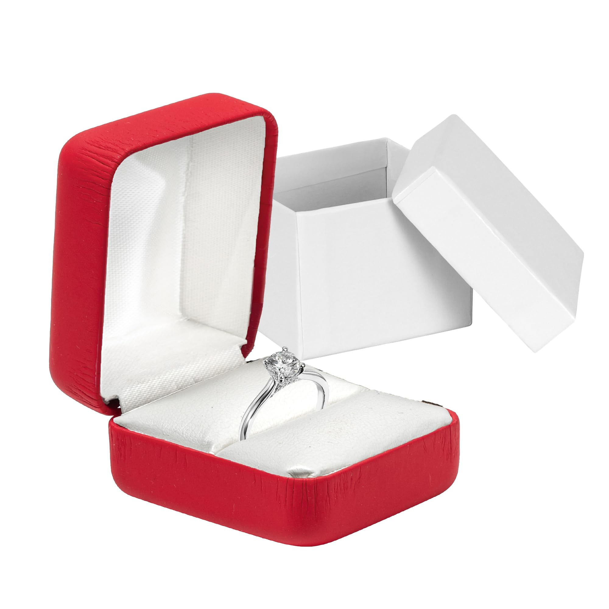 Amazon.com: Prestige & Fancy Elegant PU Leather Ring Box - Wedding